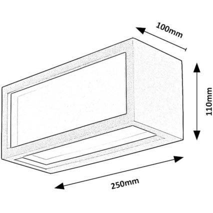 Rabalux - LED utomhusvägglampa LED/10W/230V IP54 svart