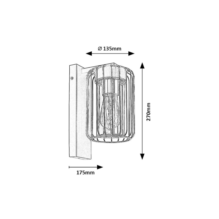 Rabalux - Vägglampa för utomhusbruk 1xE27/40W/230V IP44