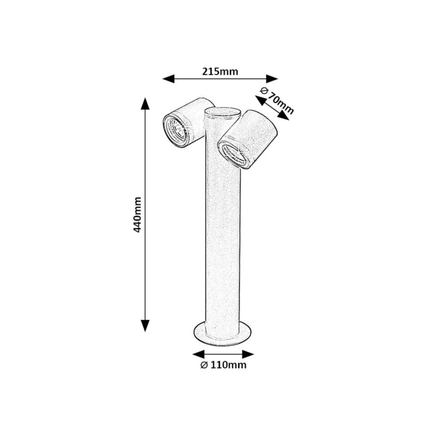 Rabalux - Utomhuslampa 2xGU10/35W/230V IP44