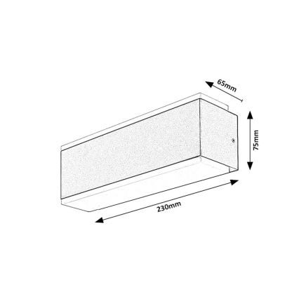 Rabalux - LED vägglampa för utomhusbruk LED/12W/230V IP54