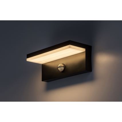 Rabalux - LED Utomhus vägglampa med sensor LED/9W/230V 2700/4000/6500K IP54 svart