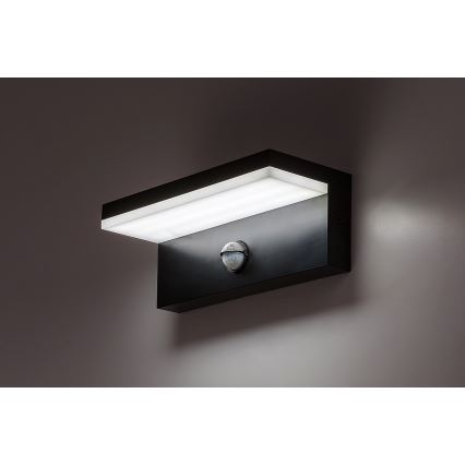 Rabalux - LED Utomhus vägglampa med sensor LED/9W/230V 2700/4000/6500K IP54 svart