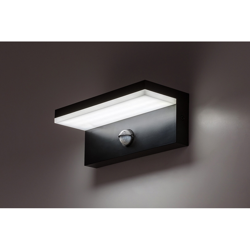 Rabalux - LED Utomhus vägglampa med sensor LED/9W/230V 2700/4000/6500K IP54 svart