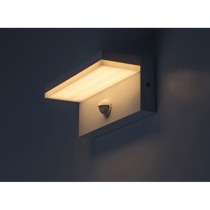 Rabalux - LED Utomhus vägglampa med sensor LED/9W/230V 2700/4000/6500K IP54 vit