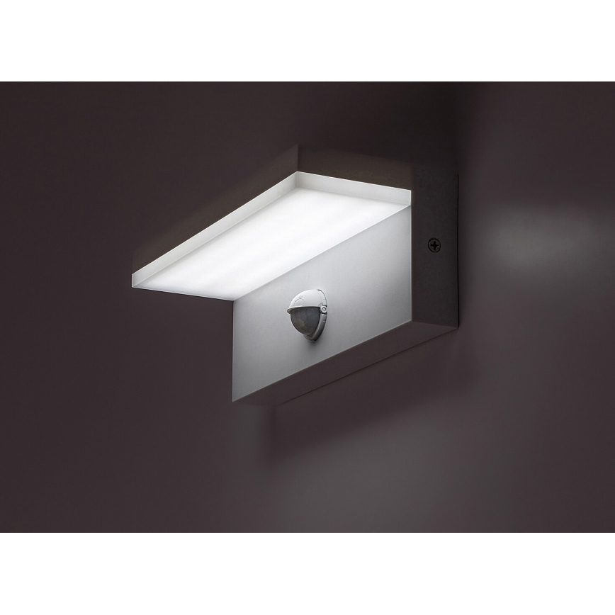 Rabalux - LED Utomhus vägglampa med sensor LED/9W/230V 2700/4000/6500K IP54 vit