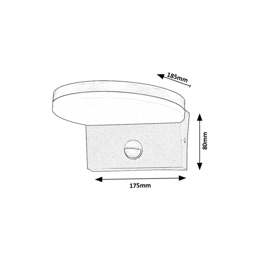 Rabalux - LED Utomhus vägglampa med sensor LED/9W/230V 2700/4000/6500K IP54 vit
