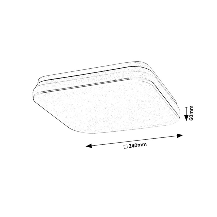 Rabalux - LED badrumstaklampa LED/12W/230V 3000/4000/6000K IP44 24x24 cm