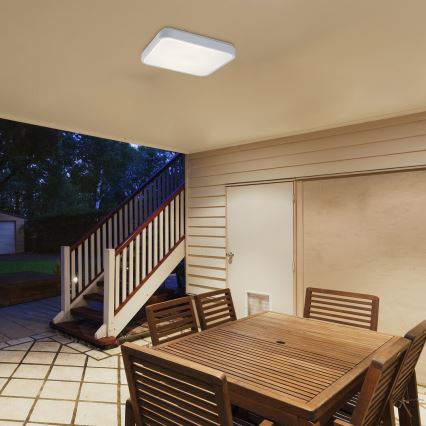 Rabalux - LED taklampa för badrum med inbyggd sensor LED/18W/230V 4000K IP44 28,5x28,5 cm