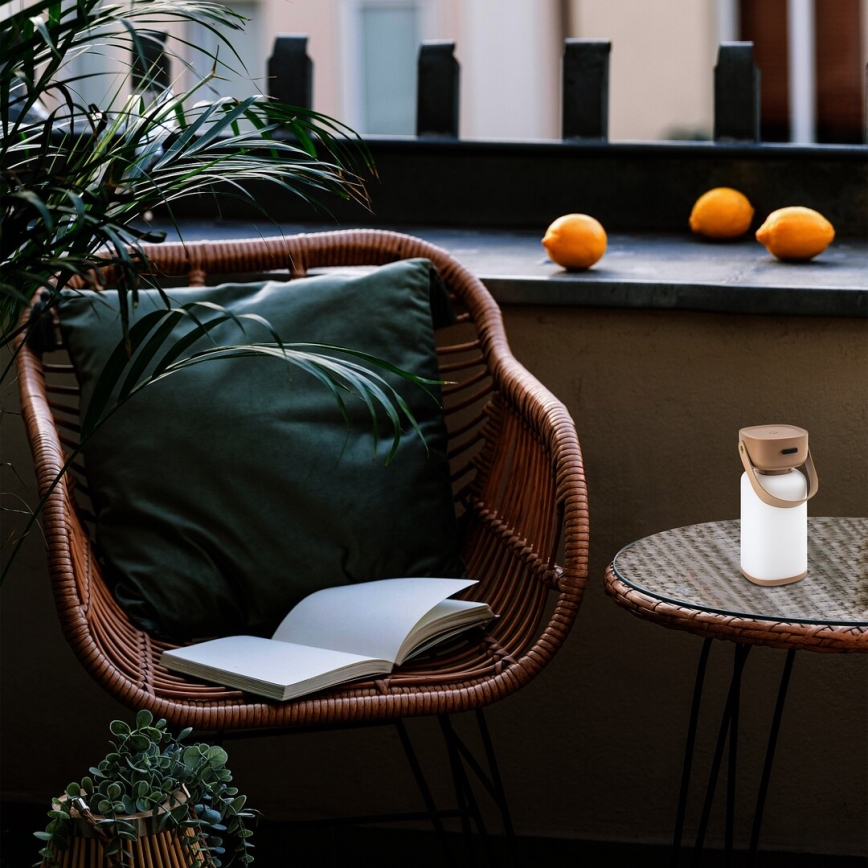 Rabalux - LED Utomhus dimbar touch uppladdningsbar bordslampa LED/3W/5V IP44 brun