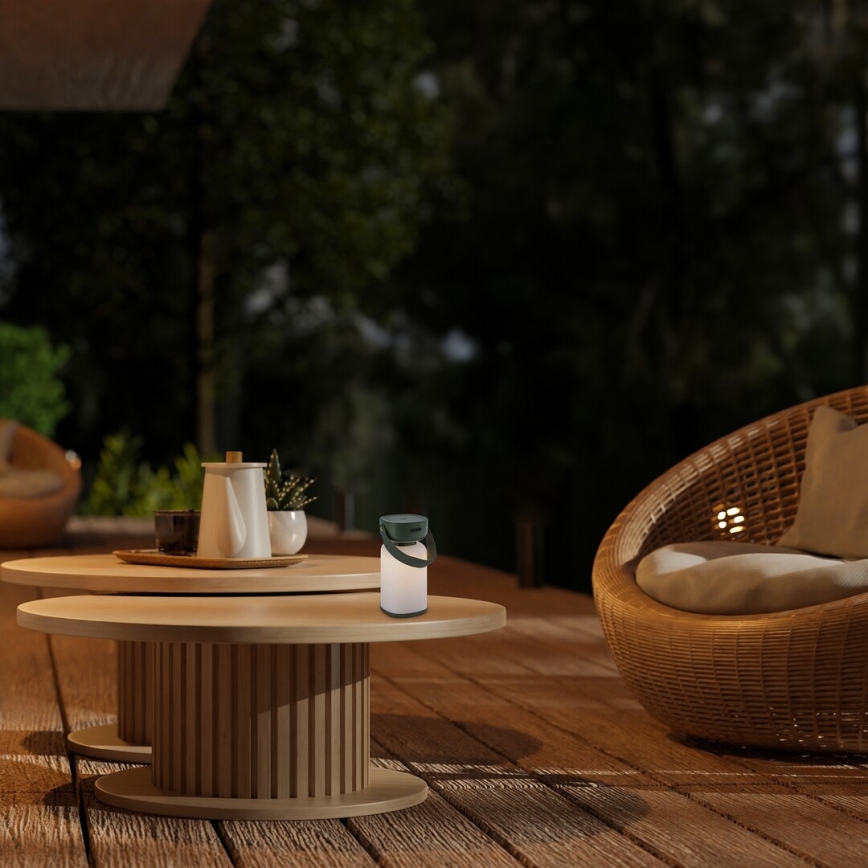 Rabalux - LED Utomhus dimbar touch uppladdningsbar bordslampa LED/3W/5V IP44 grön