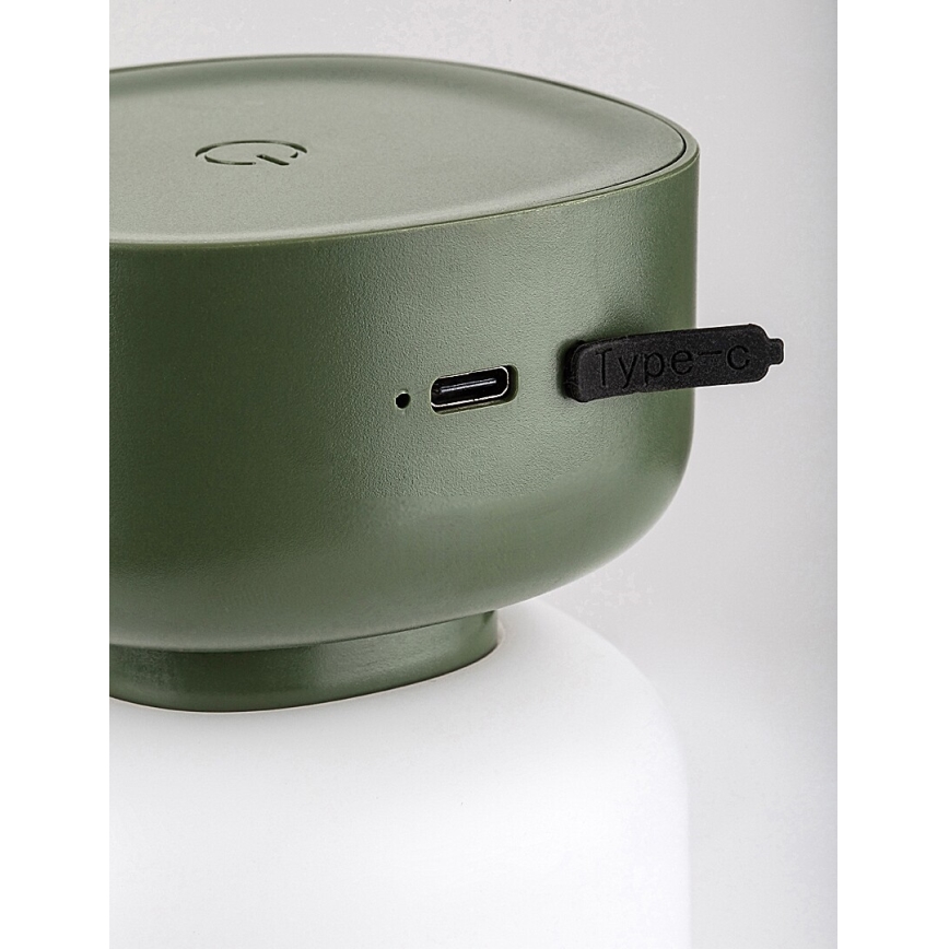 Rabalux - LED Utomhus dimbar touch uppladdningsbar bordslampa LED/3W/5V IP44 grön