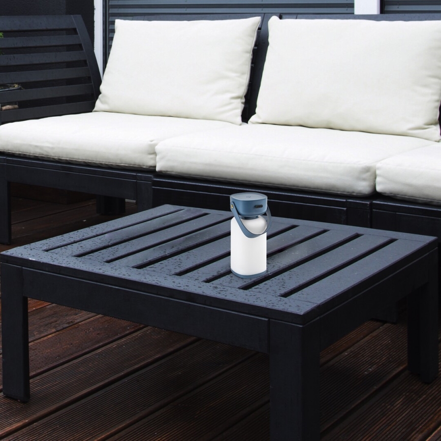 Rabalux - LED Utomhus dimbar touch uppladdningsbar bordslampa LED/3W/5V IP44 blå