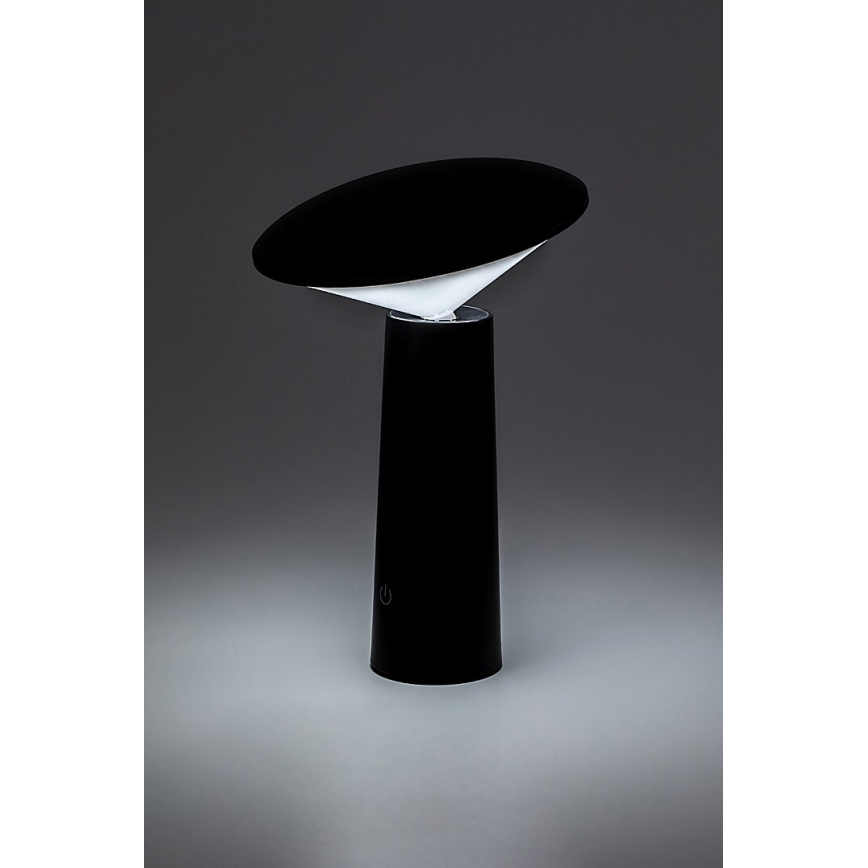 Rabalux - LED Dimbar uppladdningsbar touch bordslampa POLPERRO LED/3W/3,7V 1200mAh svart