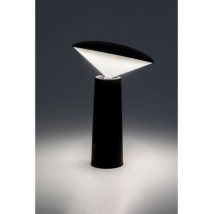 Rabalux - LED Dimbar uppladdningsbar touch bordslampa POLPERRO LED/3W/3,7V 1200mAh svart