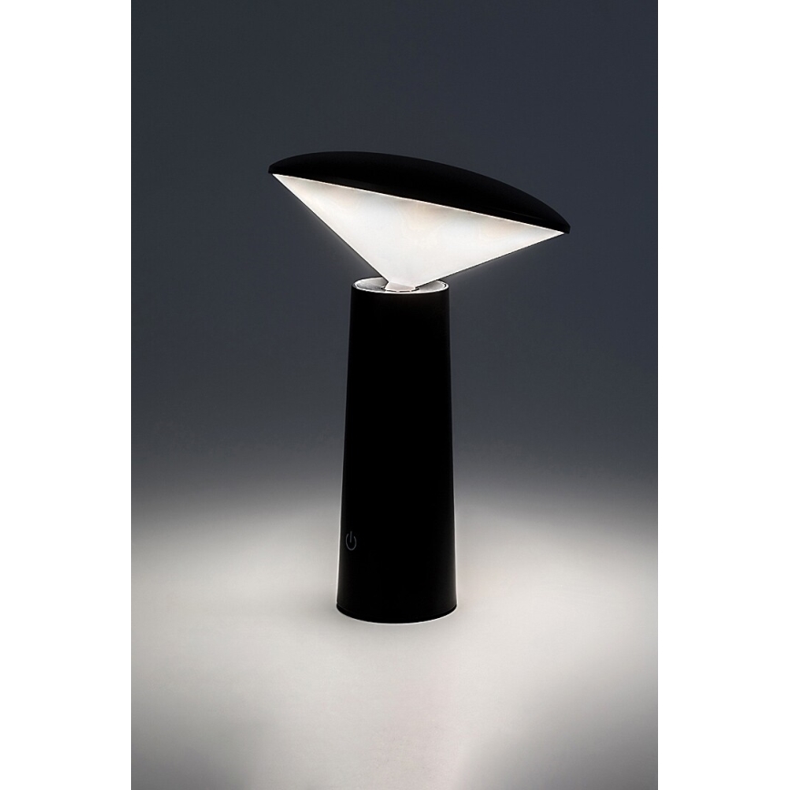 Rabalux - LED Dimbar uppladdningsbar touch bordslampa POLPERRO LED/3W/3,7V 1200mAh svart