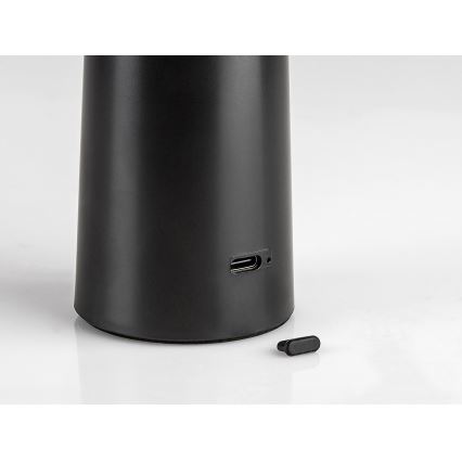 Rabalux - LED Dimbar uppladdningsbar touch bordslampa POLPERRO LED/3W/3,7V 1200mAh svart
