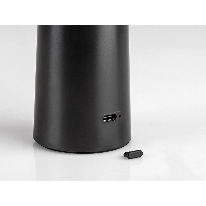 Rabalux - LED Dimbar uppladdningsbar touch bordslampa POLPERRO LED/3W/3,7V 1200mAh svart