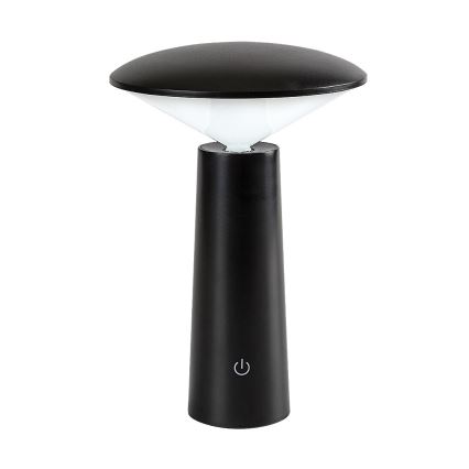 Rabalux - LED Dimbar uppladdningsbar touch bordslampa POLPERRO LED/3W/3,7V 1200mAh svart