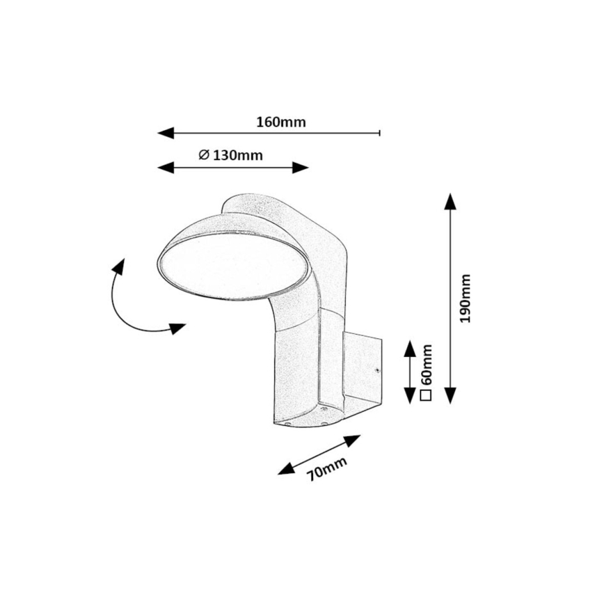 Rabalux - LED vägglampa för utomhusbruk LED/12W/230V IP54