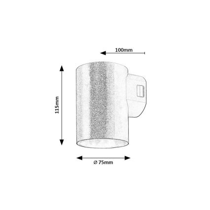 Rabalux - LED vägglampa för utomhusbruk LED/9W/230V 2700/4000/6500K IP65 svart