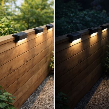 Rabalux - Set om 4 LED-solcellsvägglampor med skymningssensor LED/0,06W/1,2V 300 mAh IP44
