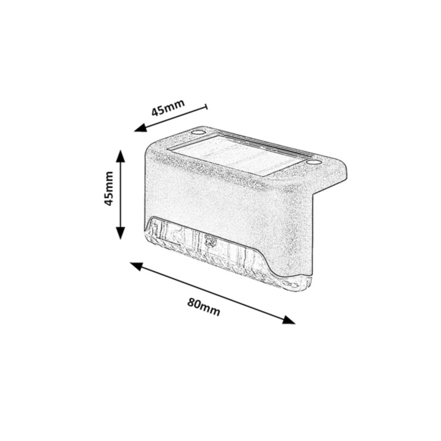 Rabalux - Set om 4 LED-solcellsvägglampor med skymningssensor LED/0,06W/1,2V 300 mAh IP44