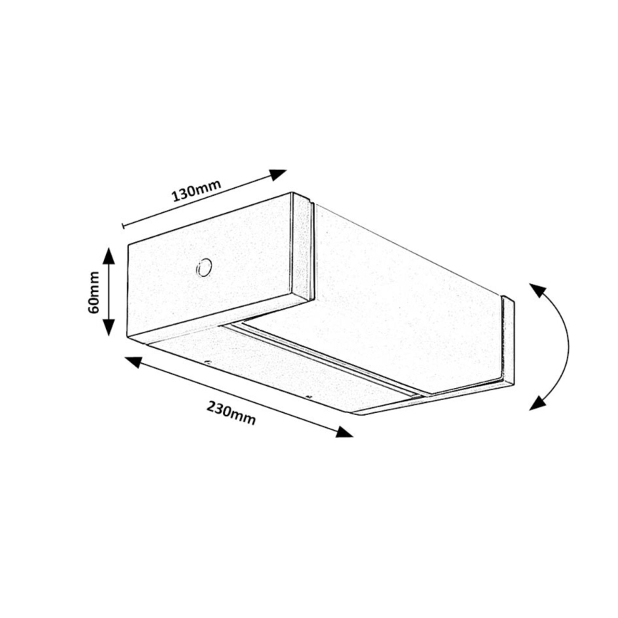 Rabalux - LED vägglampa för utomhusbruk LED/18W/230V IP54