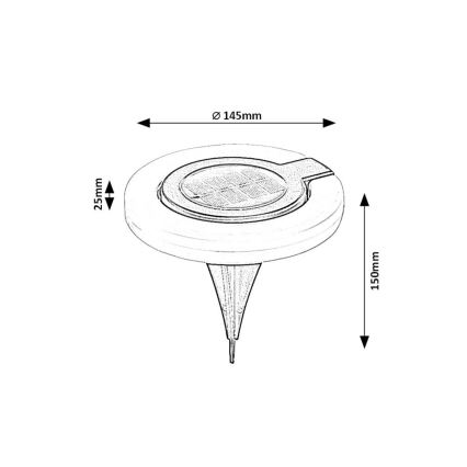 Rabalux - LED Solcellslampa LED/0,05W/1,2V IP44 300 mAh