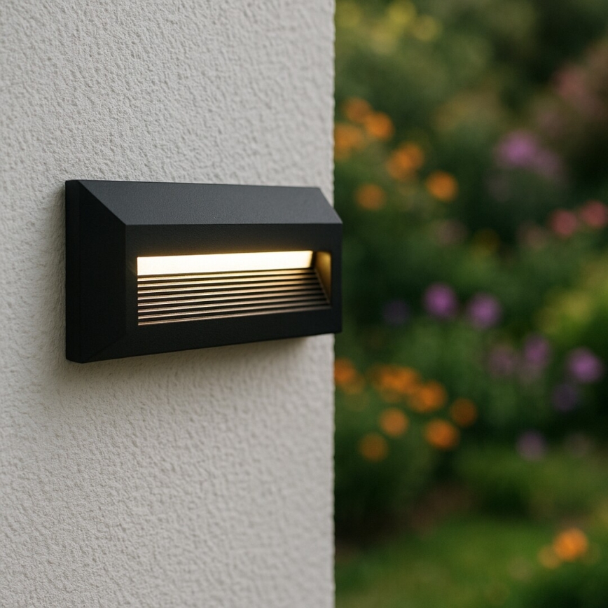Rabalux - LED-utomhusväggarmatur 6W/230V IP65 svart