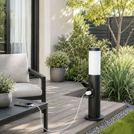 Rabalux - Utomhuslampa med eluttag 1xE27/25W/230V IP44