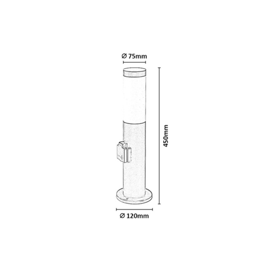 Rabalux - Utomhuslampa med eluttag 1xE27/25W/230V IP44