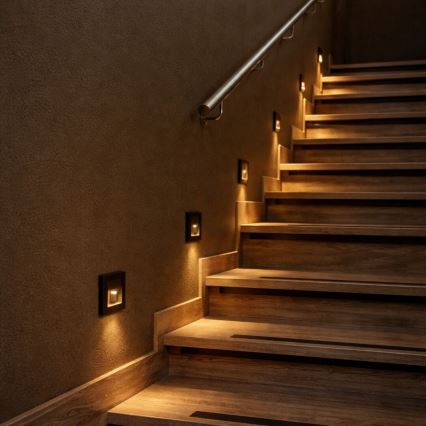 Rabalux - LED-trapparmatur LED/1W/230V 3000/4500/6500K svart