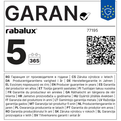 Rabalux - LED-armatur för trappor LED/1W/230V 3000/4500/6500K svart