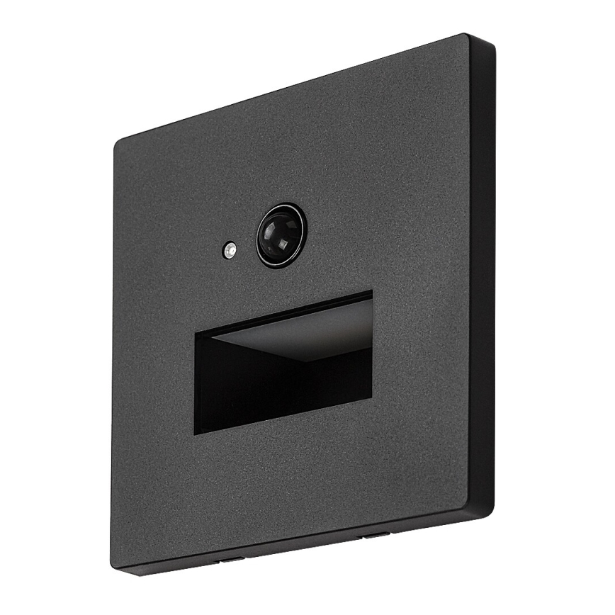 Rabalux - LED-trapparmatur med rörelse- och skymningssensor LED/1W/230V 3000/4500/6500K svart