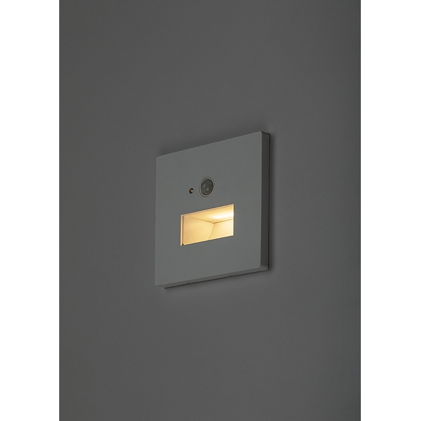 Rabalux - LED-trappbelysning med rörelse- och skymningssensor LED/1W/230V 3000/4500/6500K vit