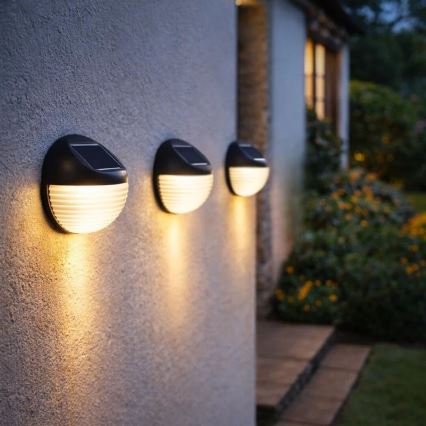 Rabalux - Set om 2 LED-solcellsvägglampor LED/0,06W/1,2V 300 mAh IP44