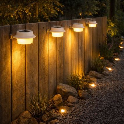 Rabalux - 2-pack LED-solcellsvägglampa LED/0,06W/1,2V 300 mAh IP44
