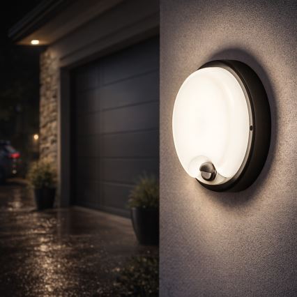 Rabalux - LED utomhus väggarmatur med sensor LED/18W/230V IP65 svart