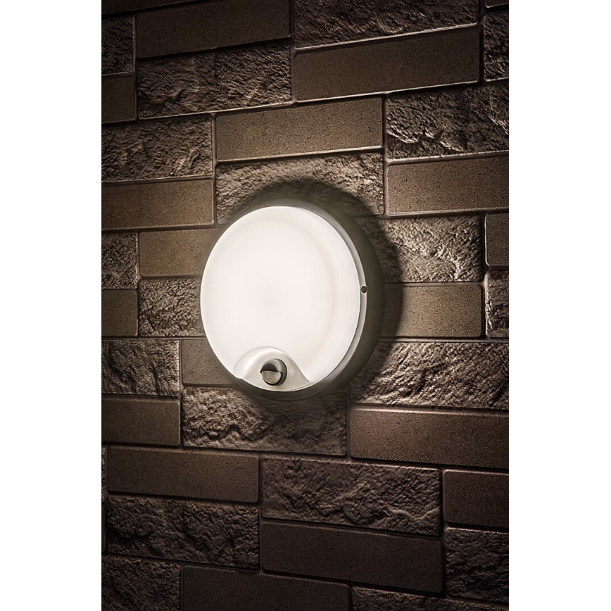 Rabalux - LED utomhus väggarmatur med sensor LED/18W/230V IP65 svart