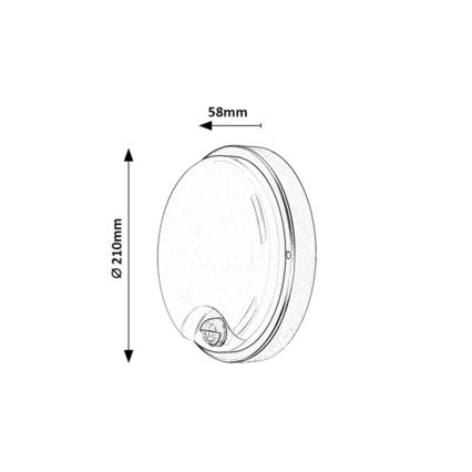 Rabalux - LED utomhus väggarmatur med sensor LED/18W/230V IP65 svart