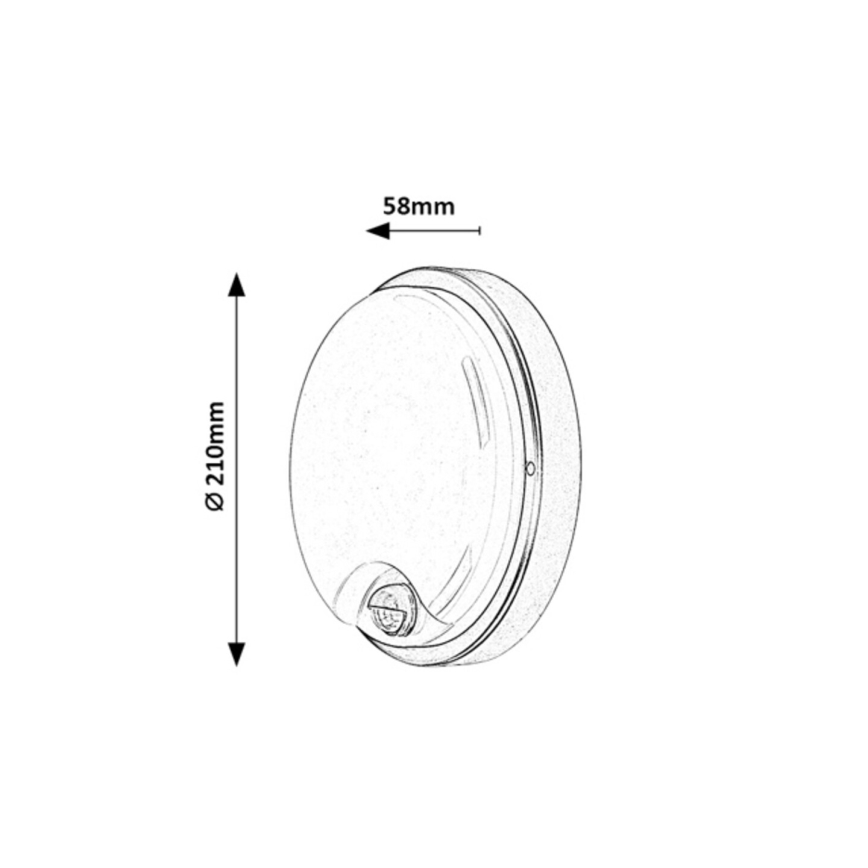 Rabalux - LED utomhus väggarmatur med sensor LED/18W/230V IP65 svart