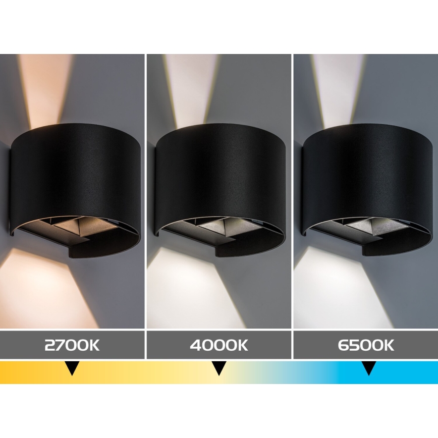 Rabalux - LED utomhusvägglampa LED/5W/230V 2700/4000/6500K IP54 svart