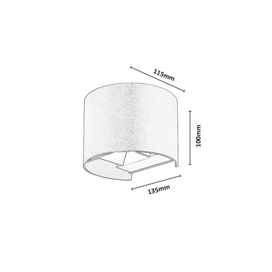Rabalux - LED utomhusvägglampa LED/5W/230V 2700/4000/6500K IP54 svart