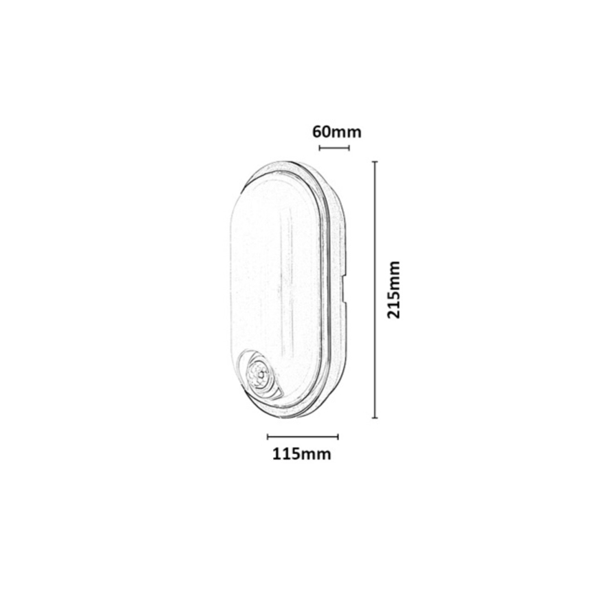 Rabalux - LED utomhustaklampa med sensor LED/15W/230V IP65 vit