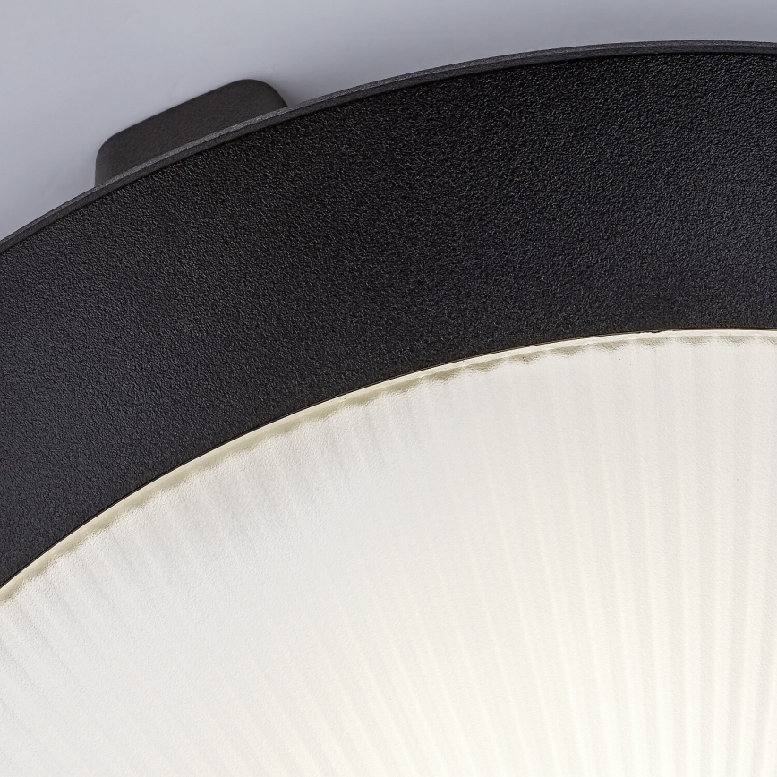 Rabalux - Utomhustakarmatur med rörelsesensor 1xE27/9W/230V IP65 Ø 30 cm svart