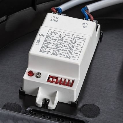Rabalux - Utomhustakarmatur med rörelsesensor 1xE27/9W/230V IP65 Ø 30 cm svart