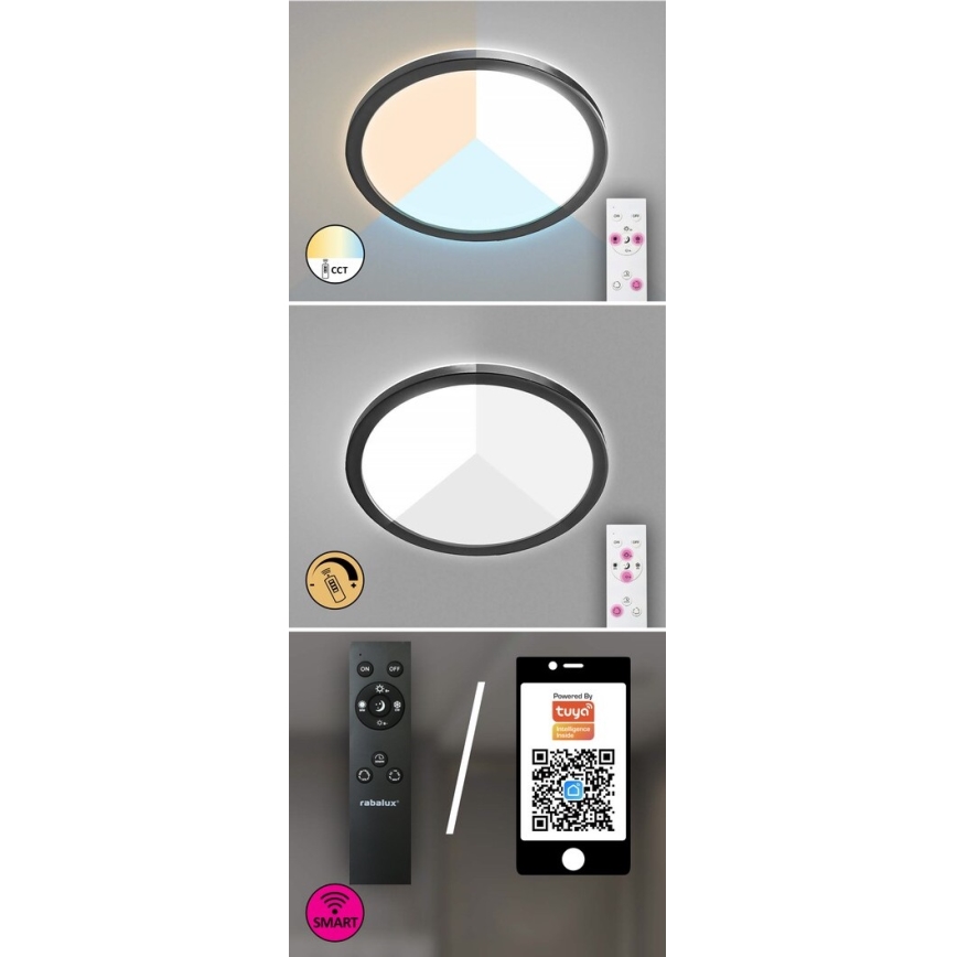 Rabalux - LED dimbar utomhustaklampa LED/15W/230V Wi-Fi Tuya 2700-6500K IP44 + fjärrkontroll