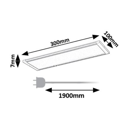 Rabalux - LED lampa för undersidan av köksskåp med sensor LED/6W/230V