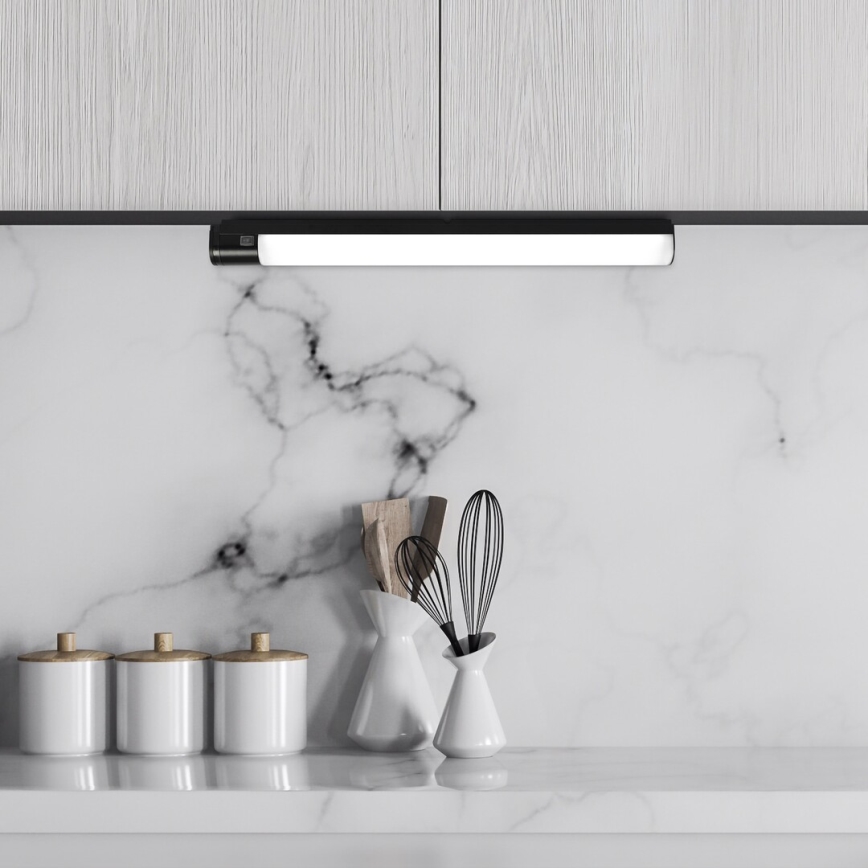 Rabalux - LED underskåpsbelysning med uttag LED/20W/230V 4000K IP44 svart 87 cm