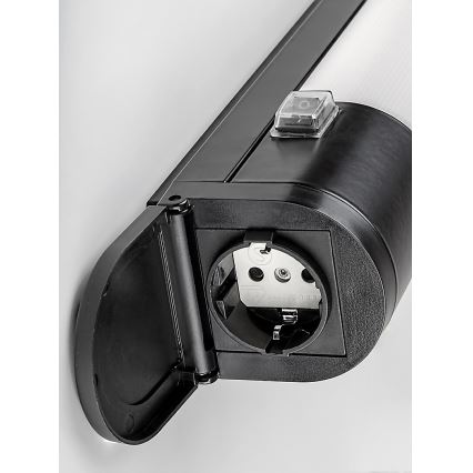 Rabalux - LED underskåpsbelysning med uttag LED/20W/230V 4000K IP44 svart 87 cm